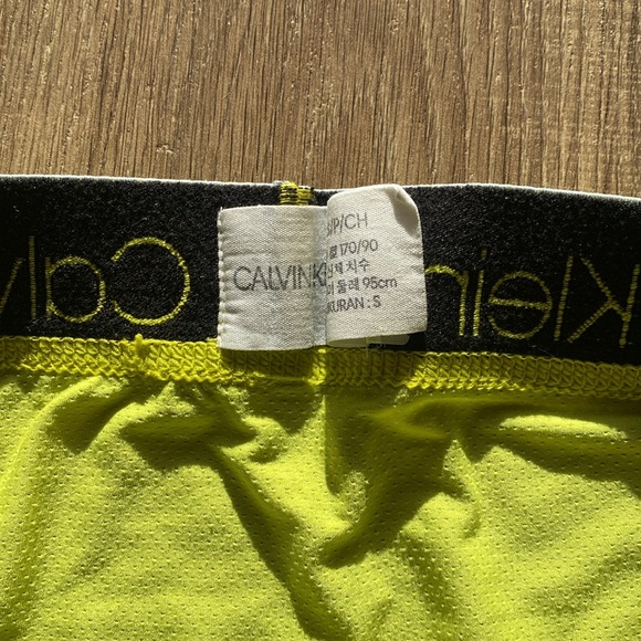 Calvin Klein neon yellow boxer briefs Small - Picture 2 of 9